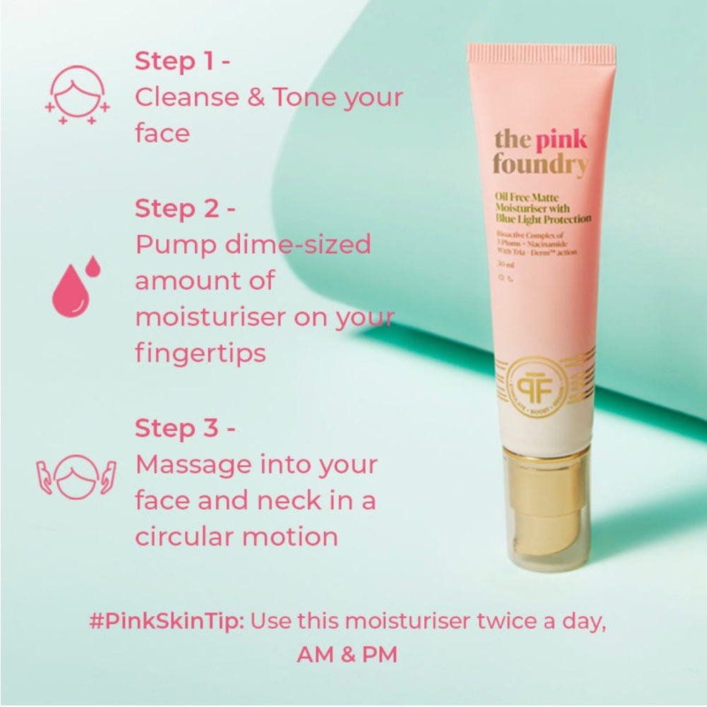The Pink Foundry Oil Free Niacinamide
Matte Moisturiser | Blue Light Protection* - Picture 7 of 13